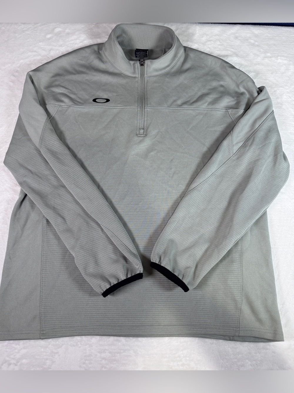 Oakley Men’s XL Gray Quarter Zip Pullover Performance Golf Athletic Shirt